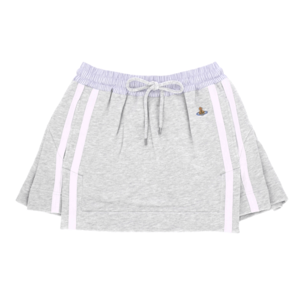 Vivienne Westwood Grey Mini Skirt With Orb Logo 