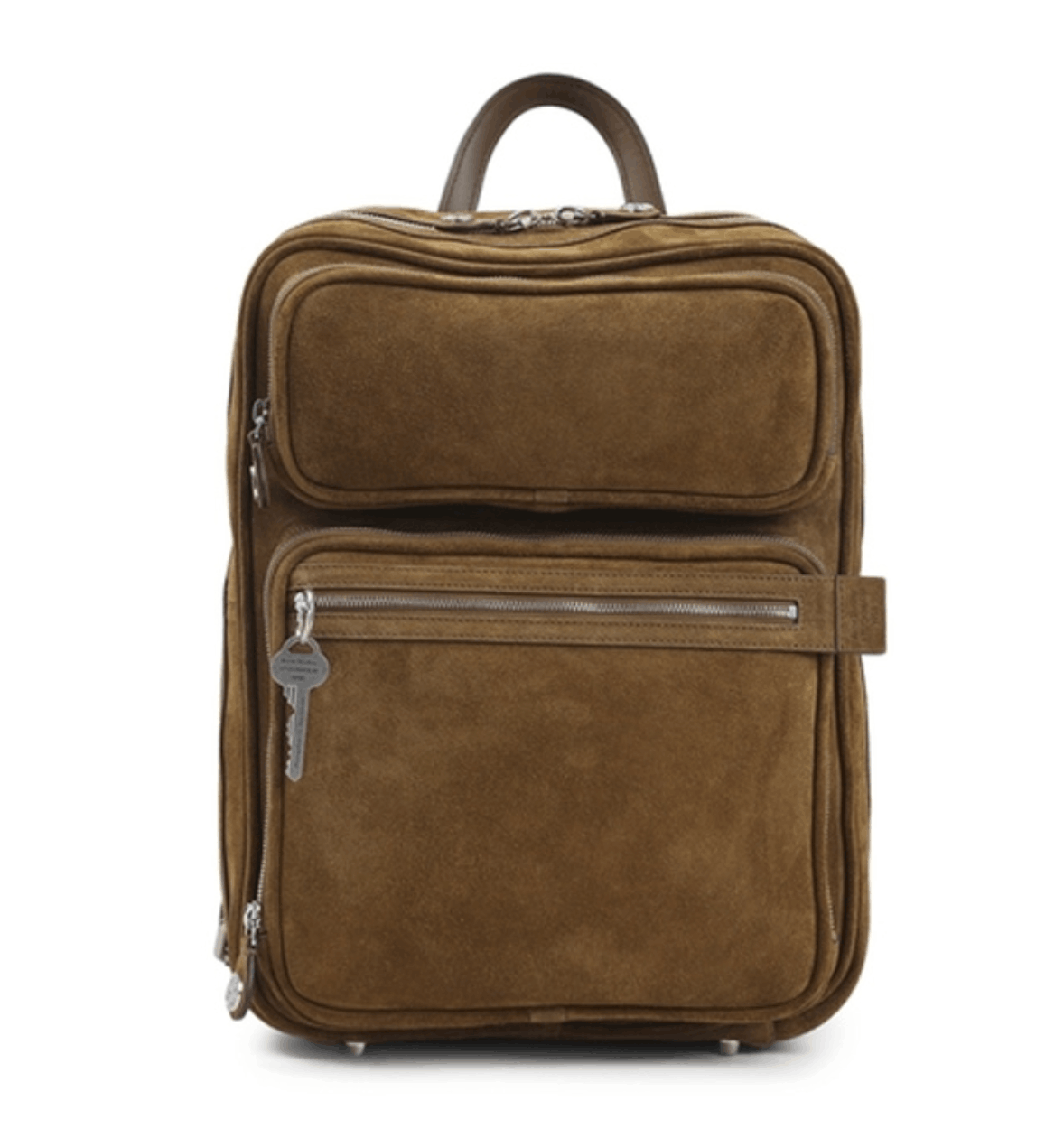 Camero Gym Suede Backpack - Cognac brown