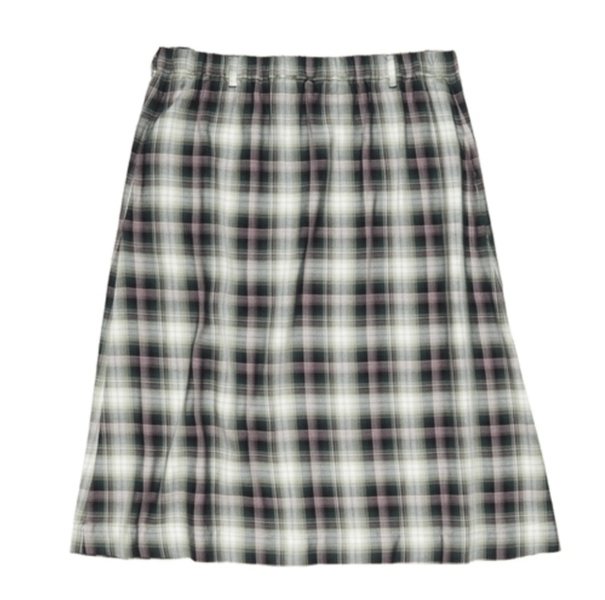 Check midi skirt 