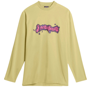 Jacquemus Le T-Shirt Desenho Manches Longues Daisy Logo Long Sleeve T-Shirt Print Marguerite Green