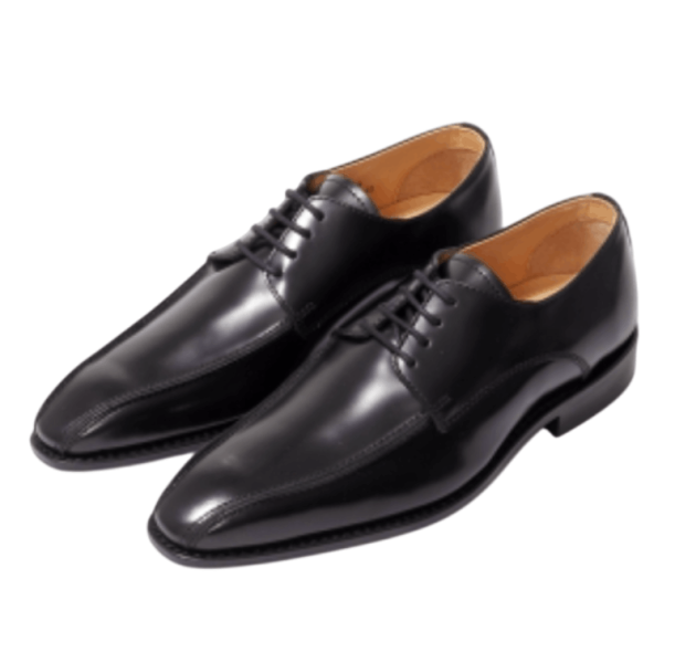  RAILWAY SHOE Glazed Black Leather 