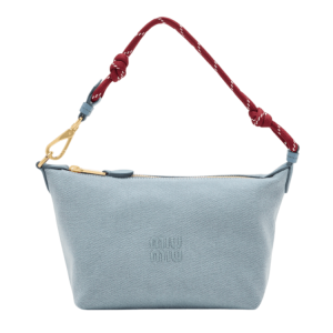Miu Miu Gabardine Pouch Astral Blue Amaranth