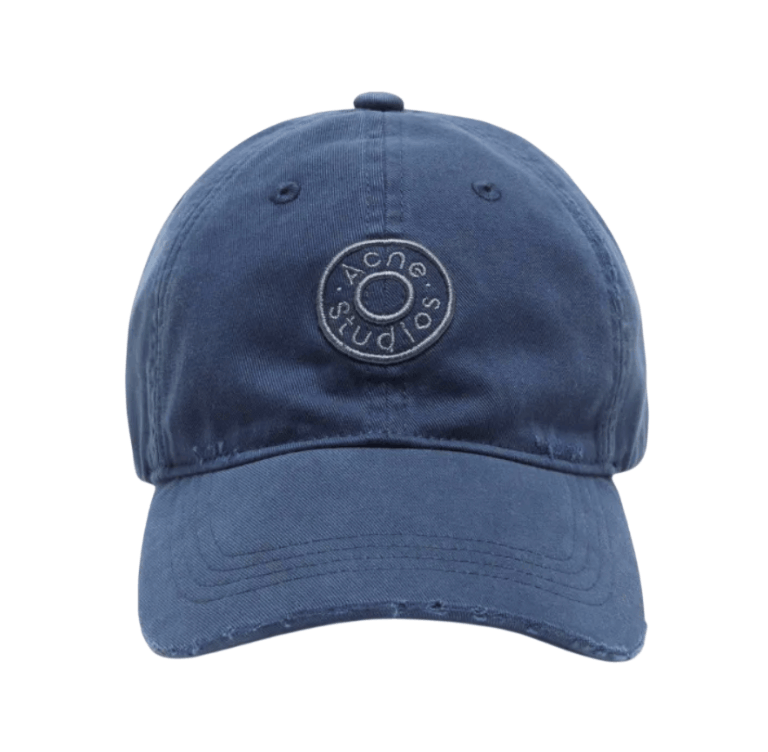 Distressed logo cap - Dark navy