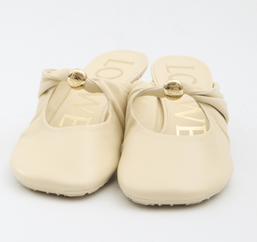 Pebble mules in nappa leather