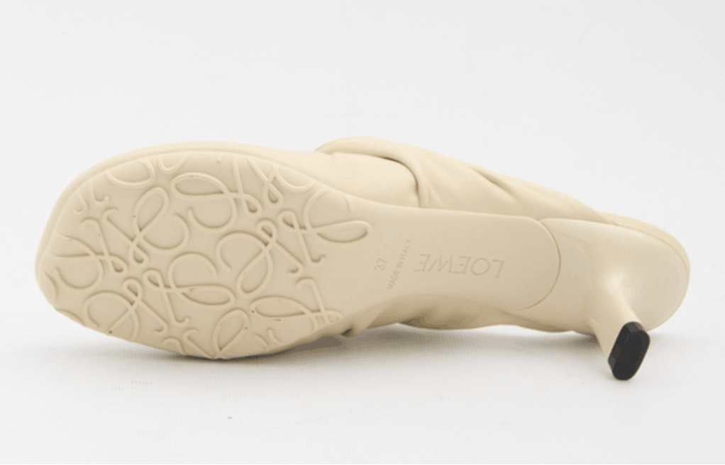 Pebble mules in nappa leather