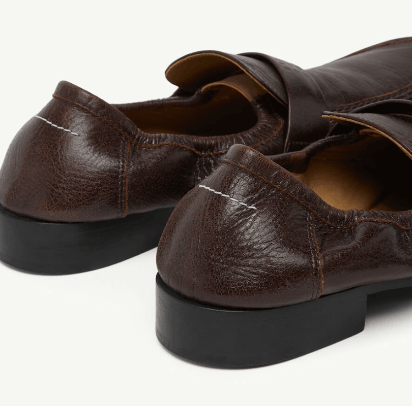 Mm6 Maison Margiela Swing-toe leather loafers