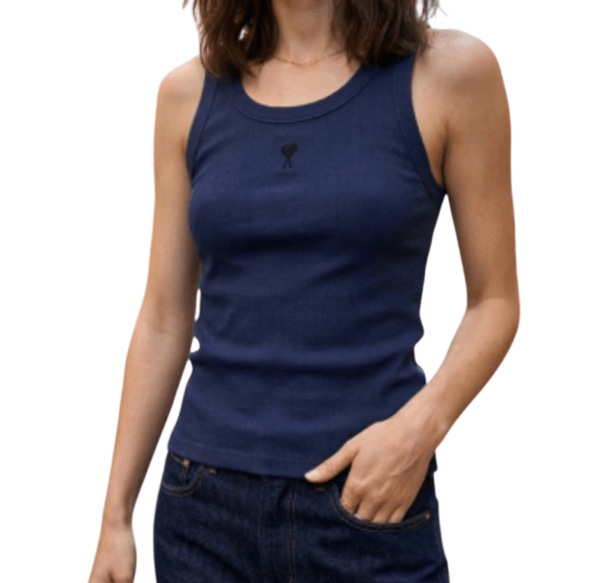 Ami Tank Top - Navy