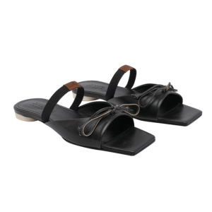 MM6 Maison Margiela Slingback Sandals with Bow Detail