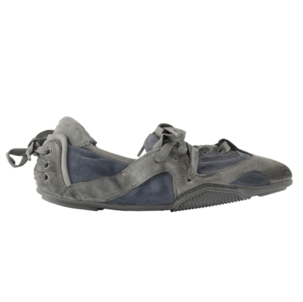 Lace-up suede shoes - Multi grey