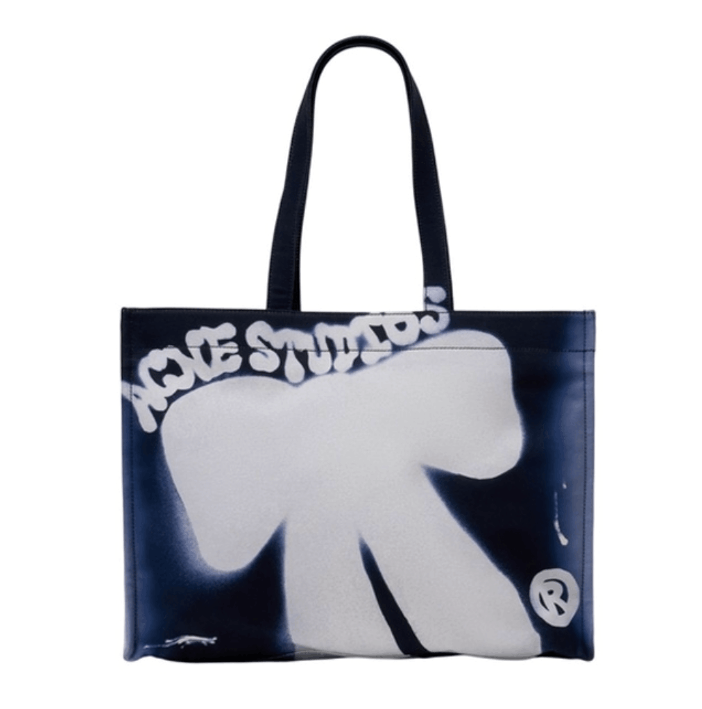 Spray logo shopper tote - Navy blue