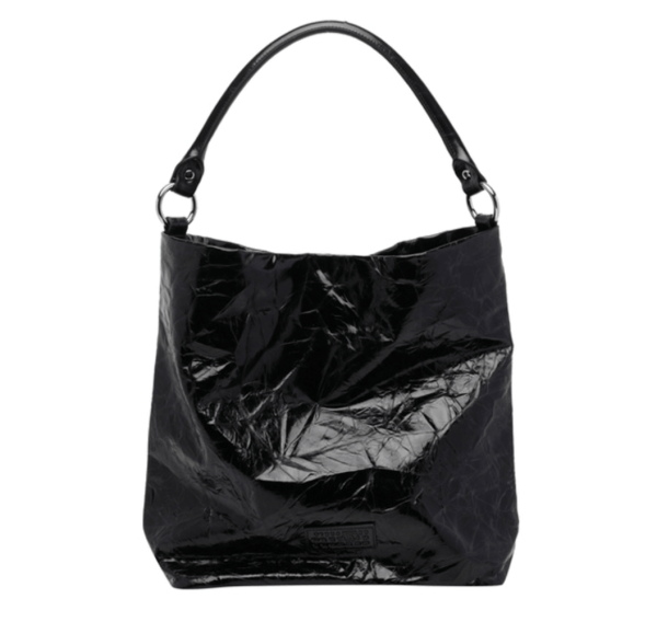 MM6 Maison Margiela Black Leather Shoulder Bag 