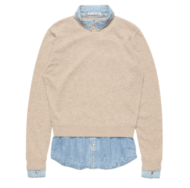 Layered wool sweater