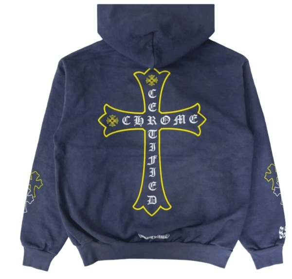 Chrome Hearts x Drake Certified Chrome Hand Dyed Hoodie Washed Blue - Miami Exclusive