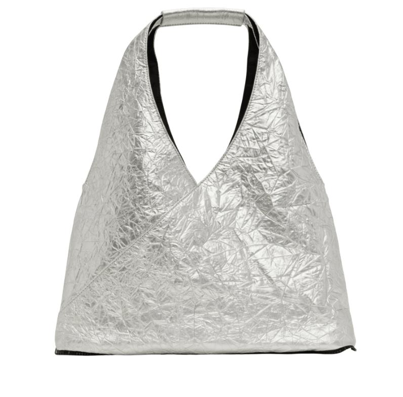 MM6 Maison Margiela: Silver Zip Pouch Tote