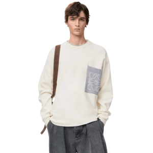 LOEWE Annagram Pocket Sweater In Cotton Blend 