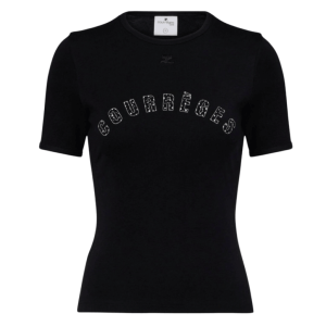 Courrèges Logo Print t-shirt Black