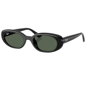Ray-Ban RB4441D Bio-Based Polished Black Frame Dark Green Lenses Low Bridge Fit