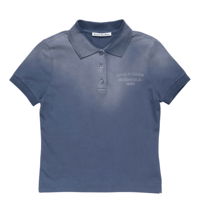 Sprayed polo t-shirt - Navy blue