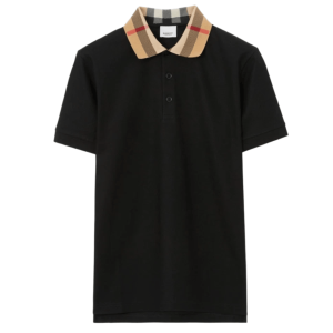 Burberry Cotton Polo Shirt Black