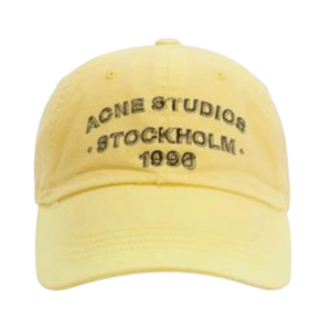 Acne Studios Logo Embroidered Cap Yellow