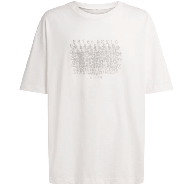 Maison Margiela White Cotton Numeric T-Shirt 