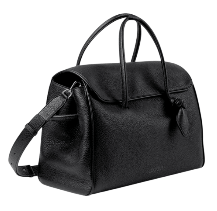 Jacquemus Le Grand Turismo Grain Leather Tote Bag - Black