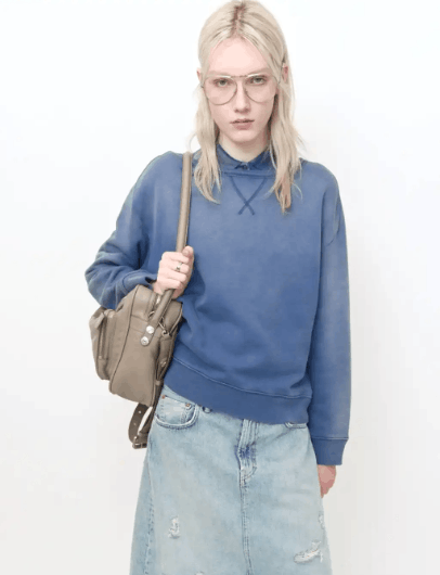 Sprayed logo sweatshirt - Navy