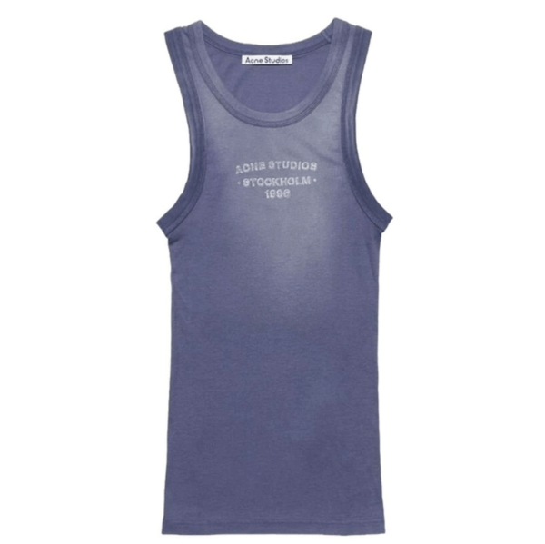 Sprayed logo tank top - Navy