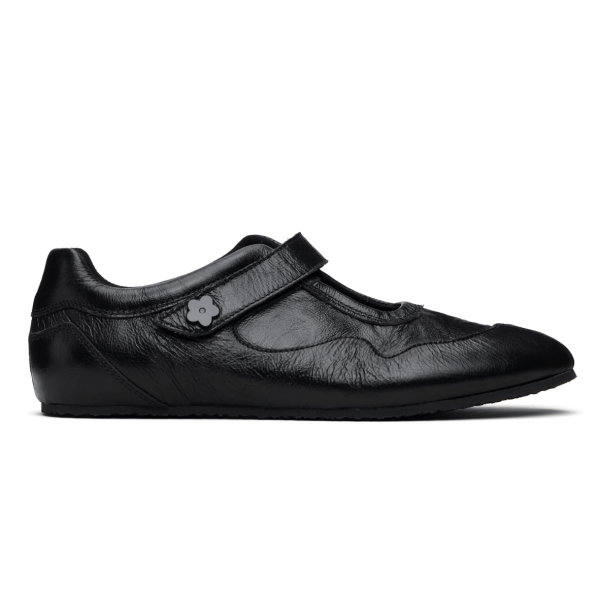 SNEAKERS TEXTURED LEATHER BLACK