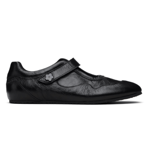 SNEAKERS TEXTURED LEATHER BLACK