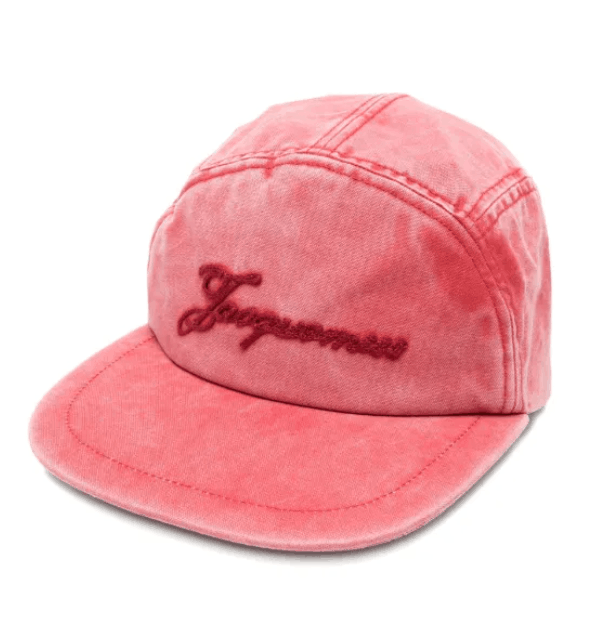 Jacquemus Embroidered Cotton Baseball Cap Red
