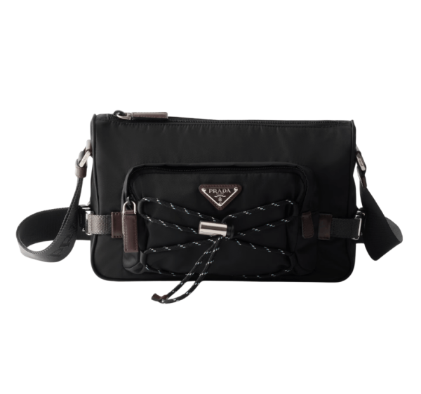 Prada Speedrock Re-Nylon and leather shoulder bag