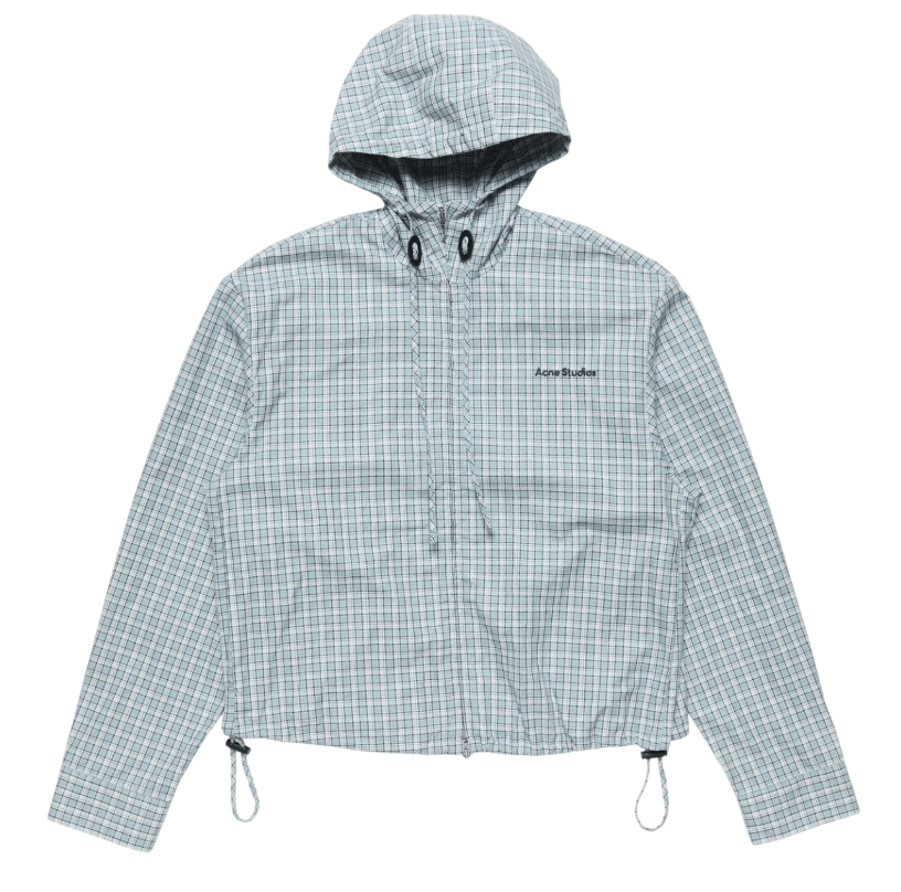 Acne Studios - Hooded check jacket - Blue/white