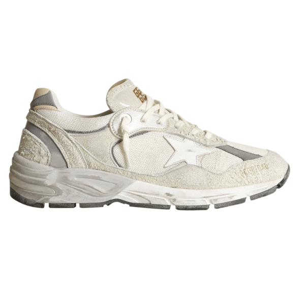 Golden Goose Dad-Star Sneakers White Silver
