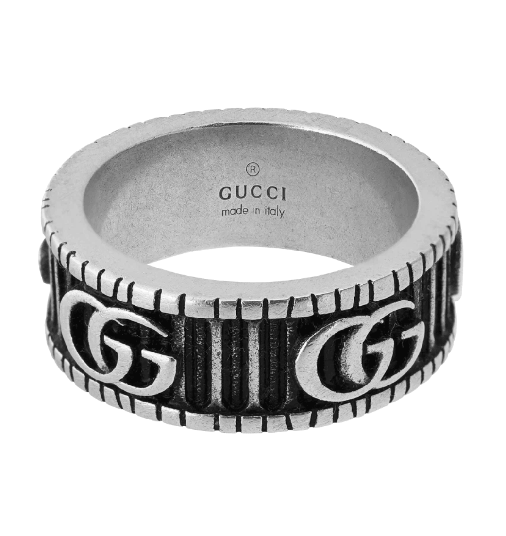 Gucci Ring with Double G Silver