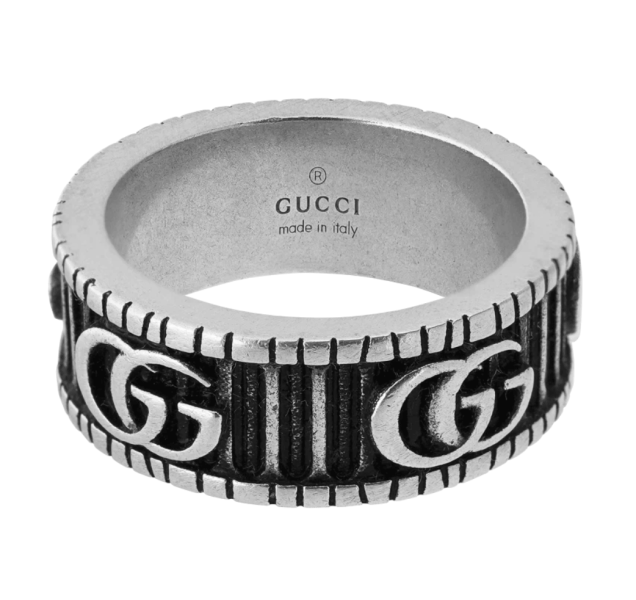 Gucci Ring with Double G Silver