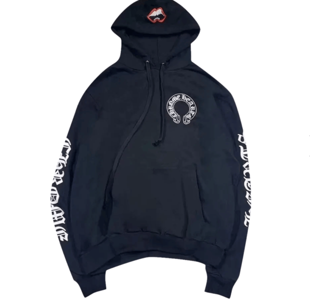 Chrome Hearts x Matty Boy Chomper Horseshoe Hoodie Black
