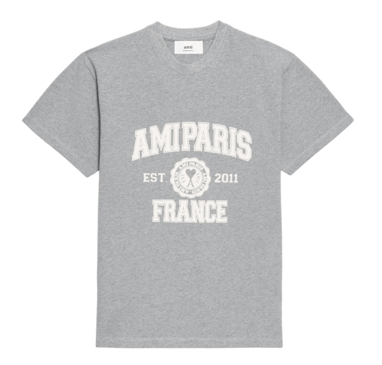 AMI Paris France T-Shirt Heather Grey
