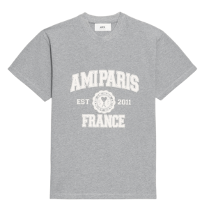 AMI Paris France T-Shirt Heather Grey