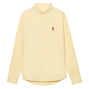 AMI de Coeur Gingham Button Down Shirt Pale Yellow