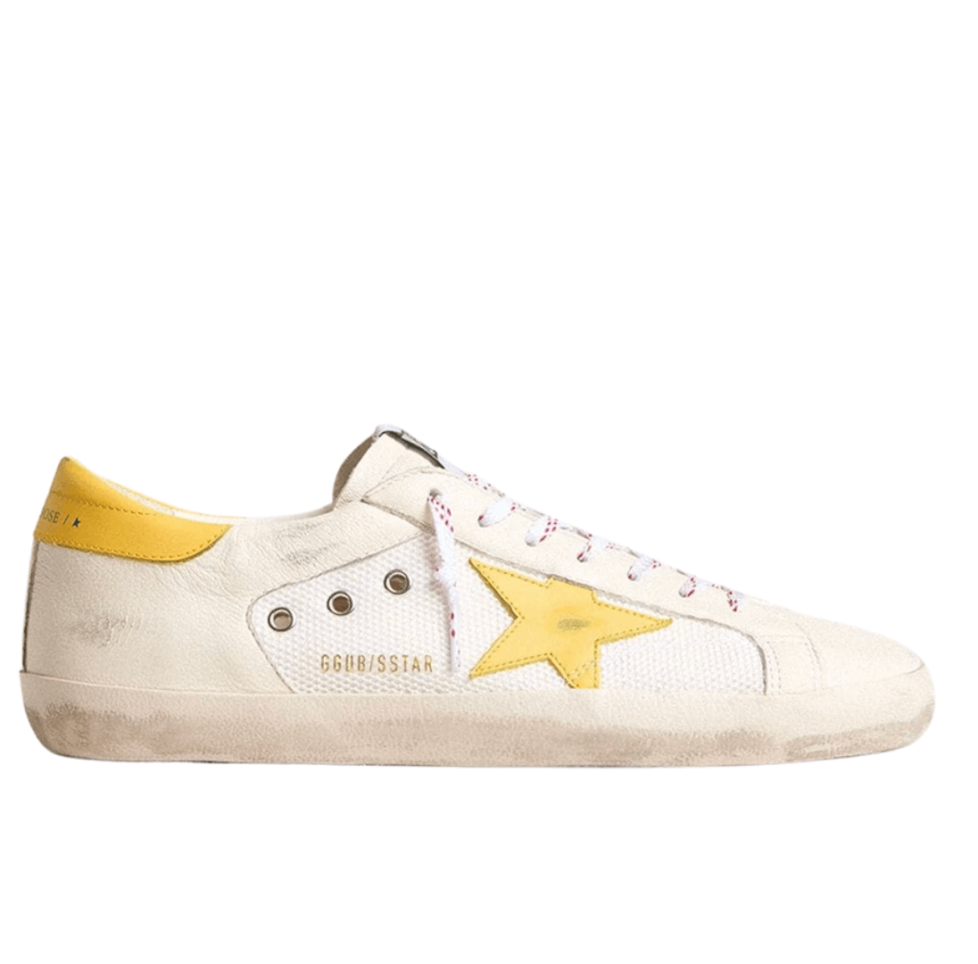 Golden Goose Nappa Leather Superstar White Yellow