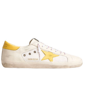 Golden Goose Nappa Leather Superstar White Yellow