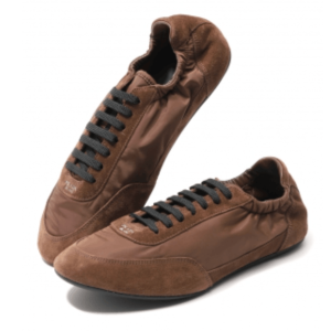 Collapse Re-Nylon and suede sneakers