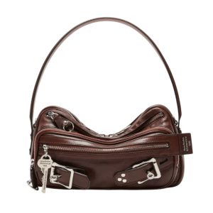 Camero Party Bag With Buckles - Cognac brown