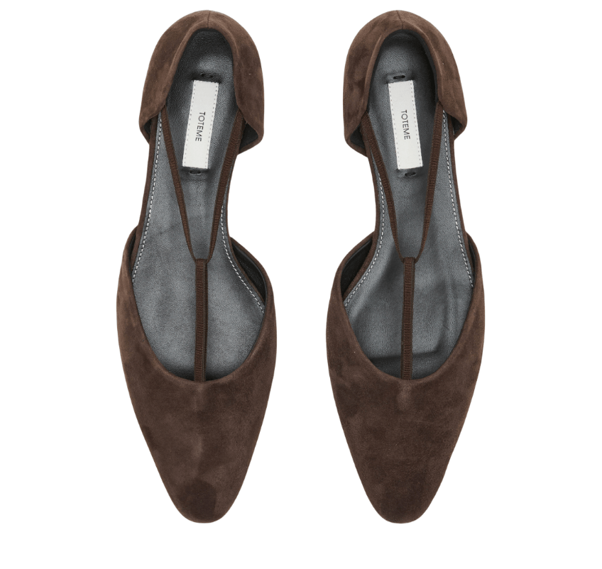 Toteme suede T-strap flat 