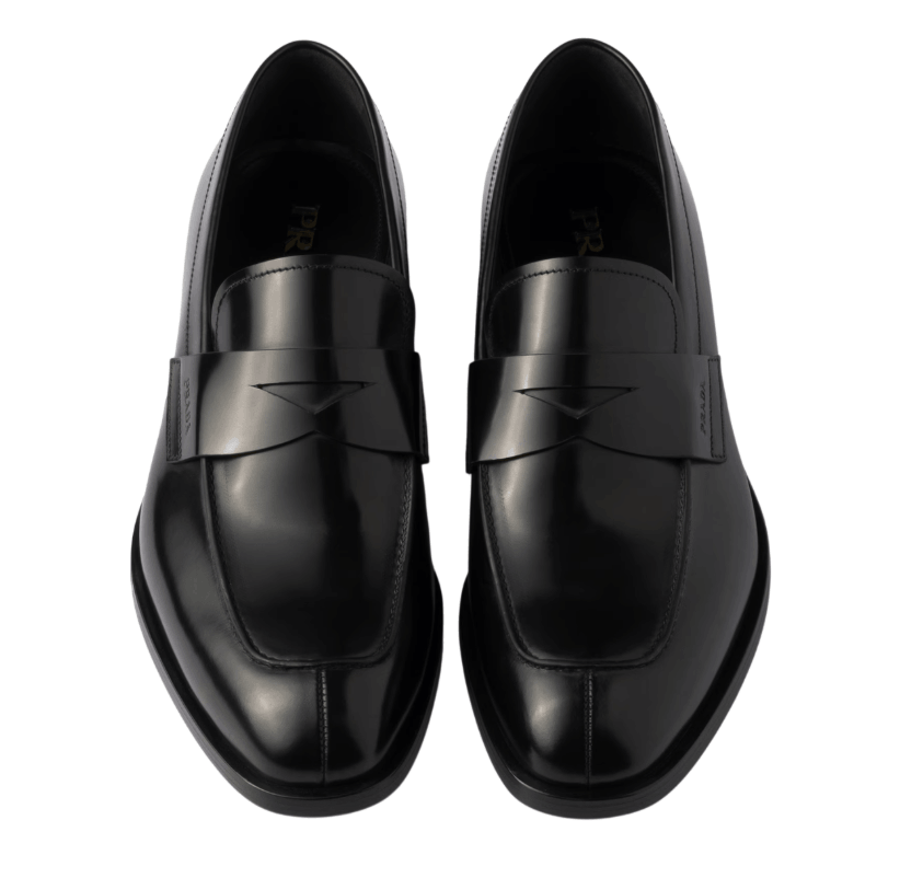 Brushed Leather Penny Loafers