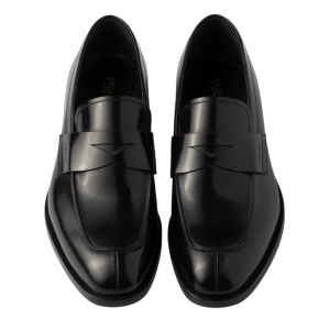 Brushed Leather Penny Loafers