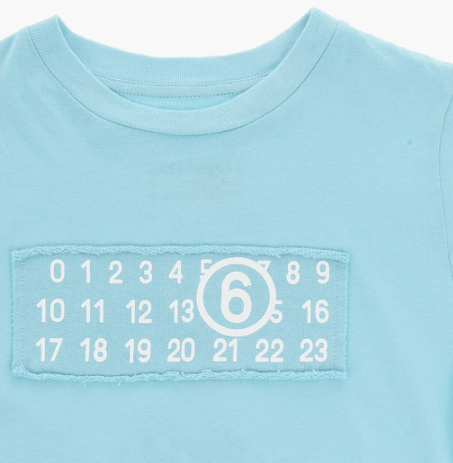 MM6 Maison Margiela Kids logo-print T-shirt  - Blue 
