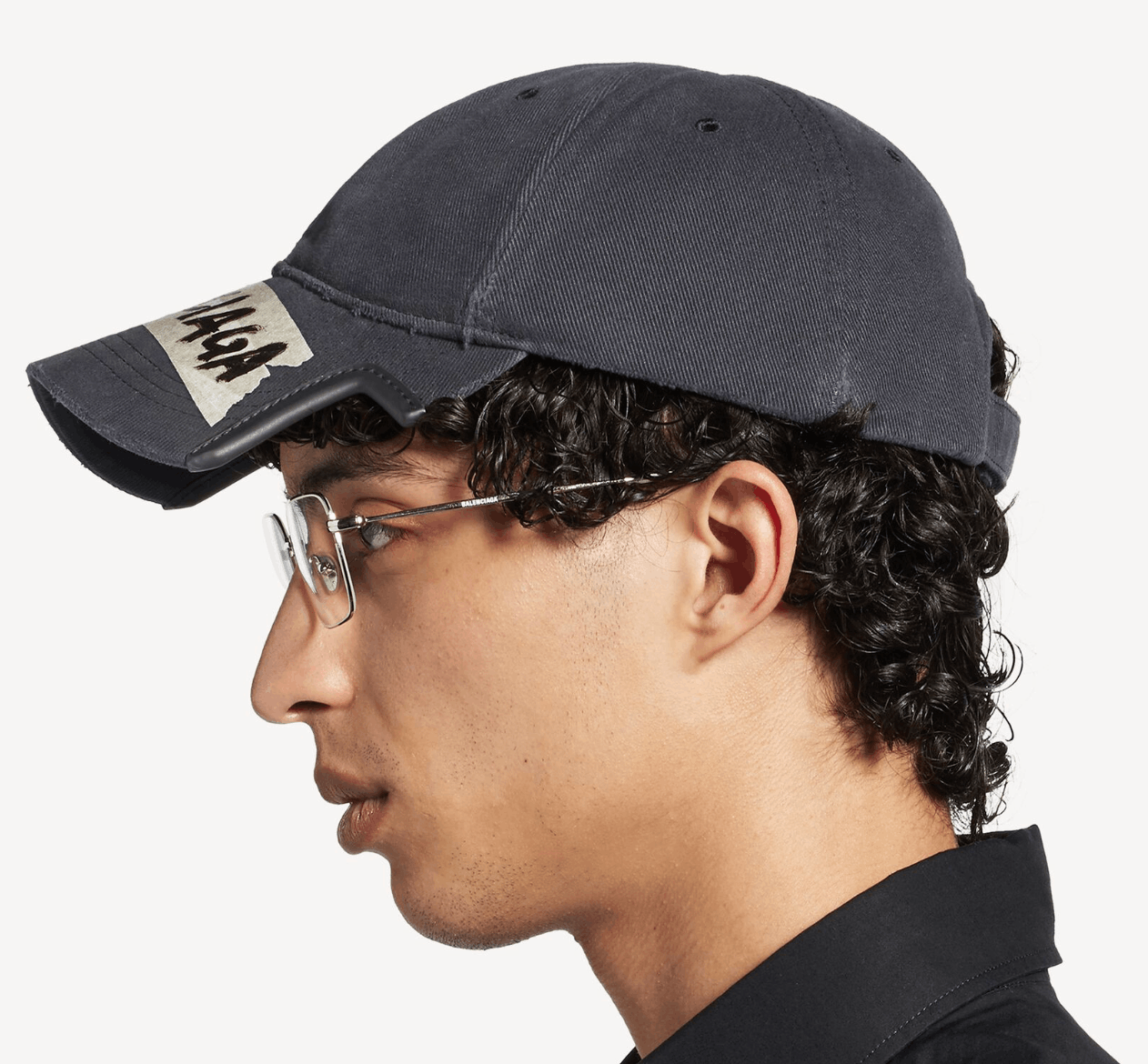 Masking Tape Cap in Faded Black 