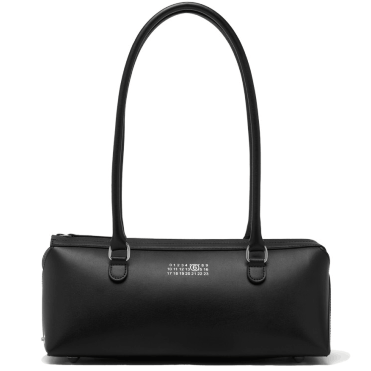 MM6 Maison Margiela Medium Bauletto Bag Black Leather